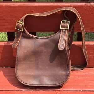Brown Vintage Coach Saddle Bag